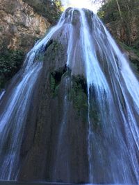 Scenic view of waterfall