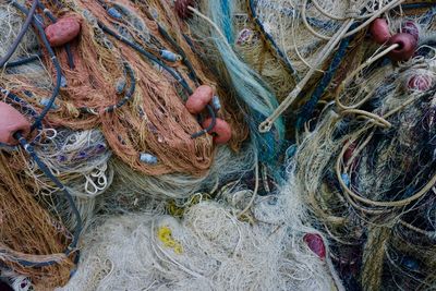 Detail shot of fishing net