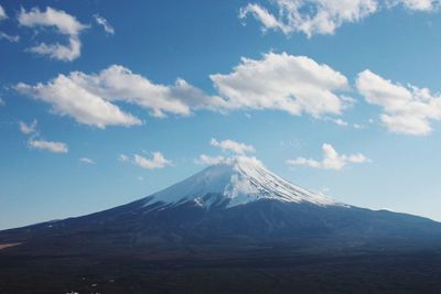 Scenic view of mt fuji against sky