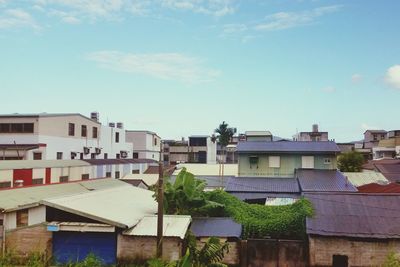 Residential buildings against sky