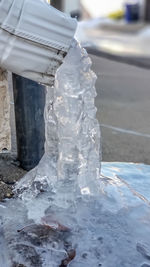 Close-up of ice crystals