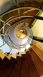 Low angle view of spiral stairs