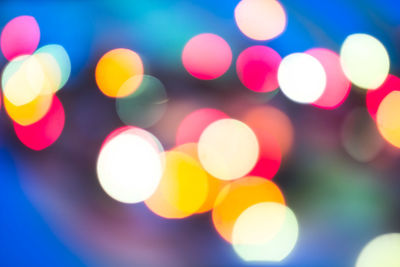 Defocused lights at night