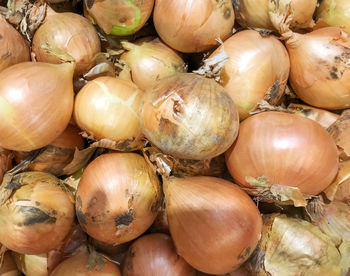 Full frame shot of pumpkins for sale at market