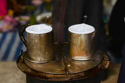 Close-up of drink on table