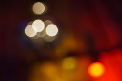 Defocused image of illuminated lights