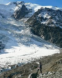 Scenic view of snowcapped mountains