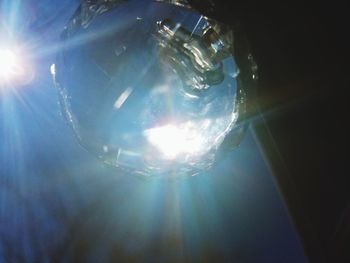 Low angle view of illuminated stage