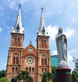 Low angle view of church against sky