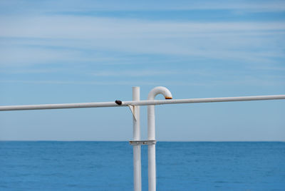 View of sea against blue sky