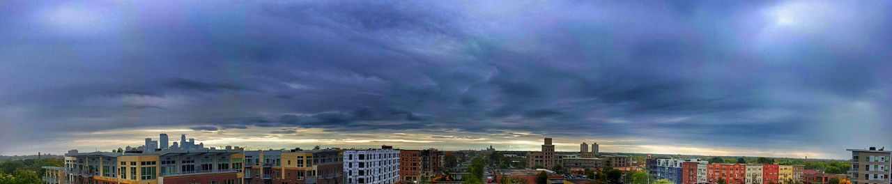 Cloudy sky over city