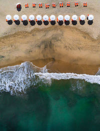 High angle view of sea