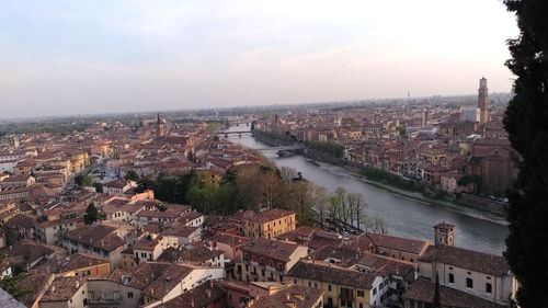 High angle view of cityscape