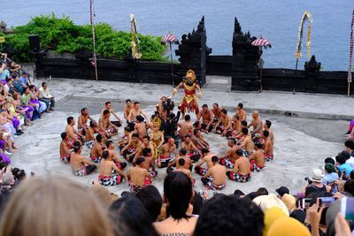 Group of people at temple