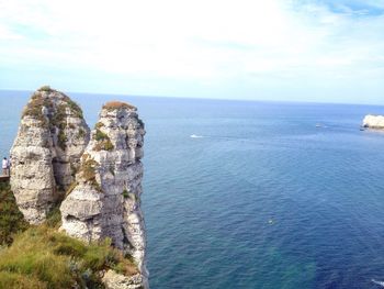 Scenic view of blue sea against sky