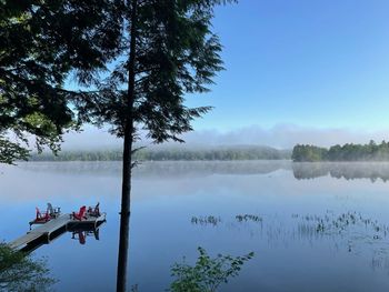 Early morning on the dock on lake of bays