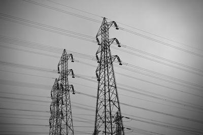 Low angle view of power lines