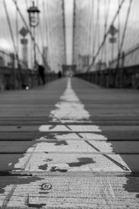 Close-up of bridge in city