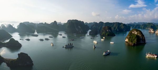 Panoramic view of sea against sky