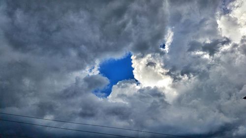 Low angle view of cloudy sky