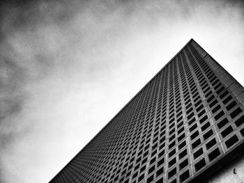 Low angle view of modern building against sky