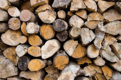 Full frame shot of logs