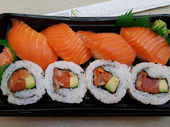 Close-up of sushi