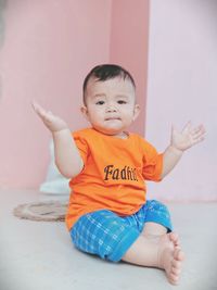 Portrait of a boy looking away