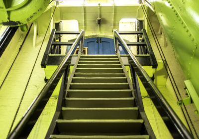 Low angle view of empty staircase