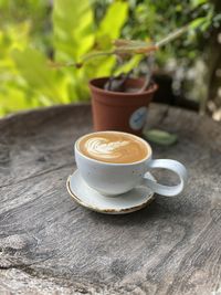 Close-up of coffee on table