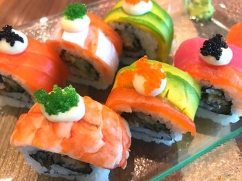 Close-up of sushi