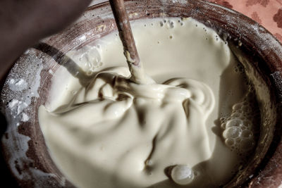 Close-up of preparing food