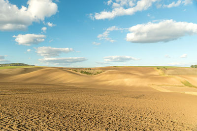 Scenic view of desert against sky