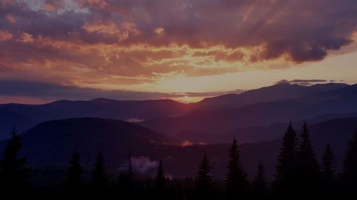 Scenic view of dramatic sky