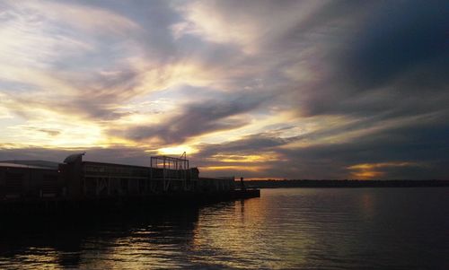 Sunset over calm sea