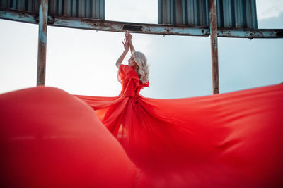 Midsection of woman dancing