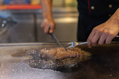 Japan teppan beef meat.