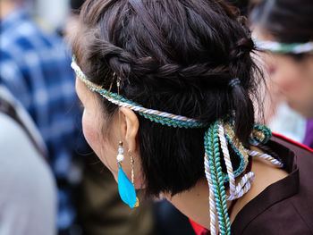 Close-up of a young woman