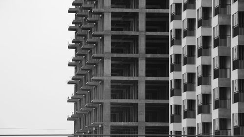 Low angle view of building against clear sky