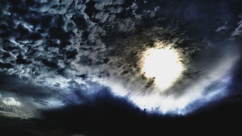 Low angle view of cloudy sky