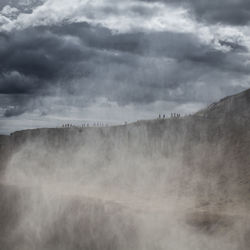 Panoramic shot of landscape against sky