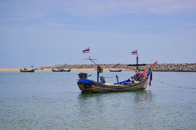 Boats on sea