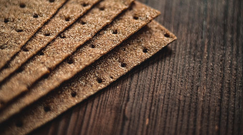 Close-up of cookies on table
