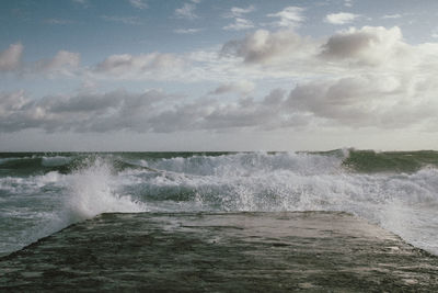 Scenic view of sea against sky