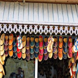 Close-up of shoes for sale