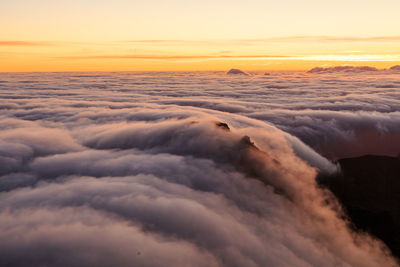 Scenic view of cloudscape during sunset