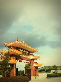 Low angle view of temple