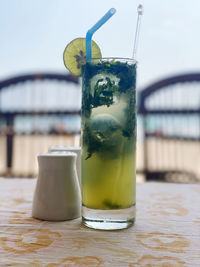 Close-up of drink on table