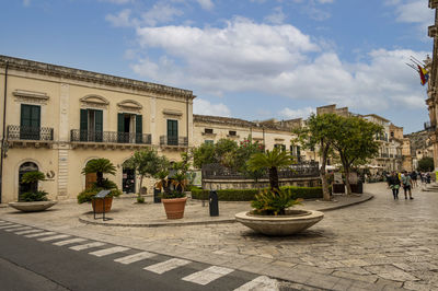 The beautiful square of city hall of scicli