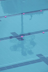 High angle view of swimming pool